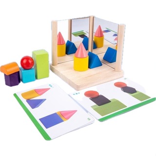 鏡像空間結構思維學習教具 / 現貨 兒童桌遊 邏輯思維 訓練 益智 玩具 鏡面成像 拼搭構建 立方體 空間 思維
