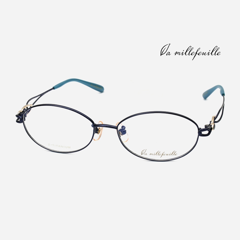 La millefeuille MLF-109 日本拉米勒眼鏡｜純鈦金絲女顯瘦氣質網紅眼鏡 女生品牌眼鏡框【幸子眼鏡】