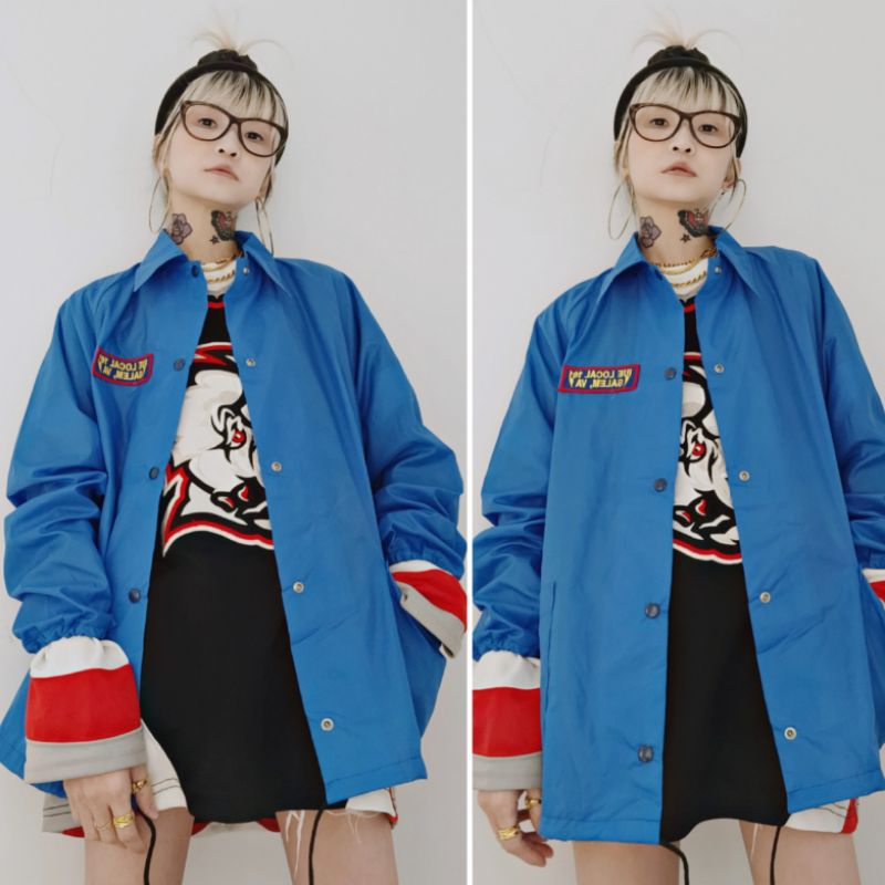 ✨車庫古著✨90’s 美製 復古教練夾克 庫存新品 箭領 Coach Jacket 風衣外套 風衣 教練外套 老品 古著