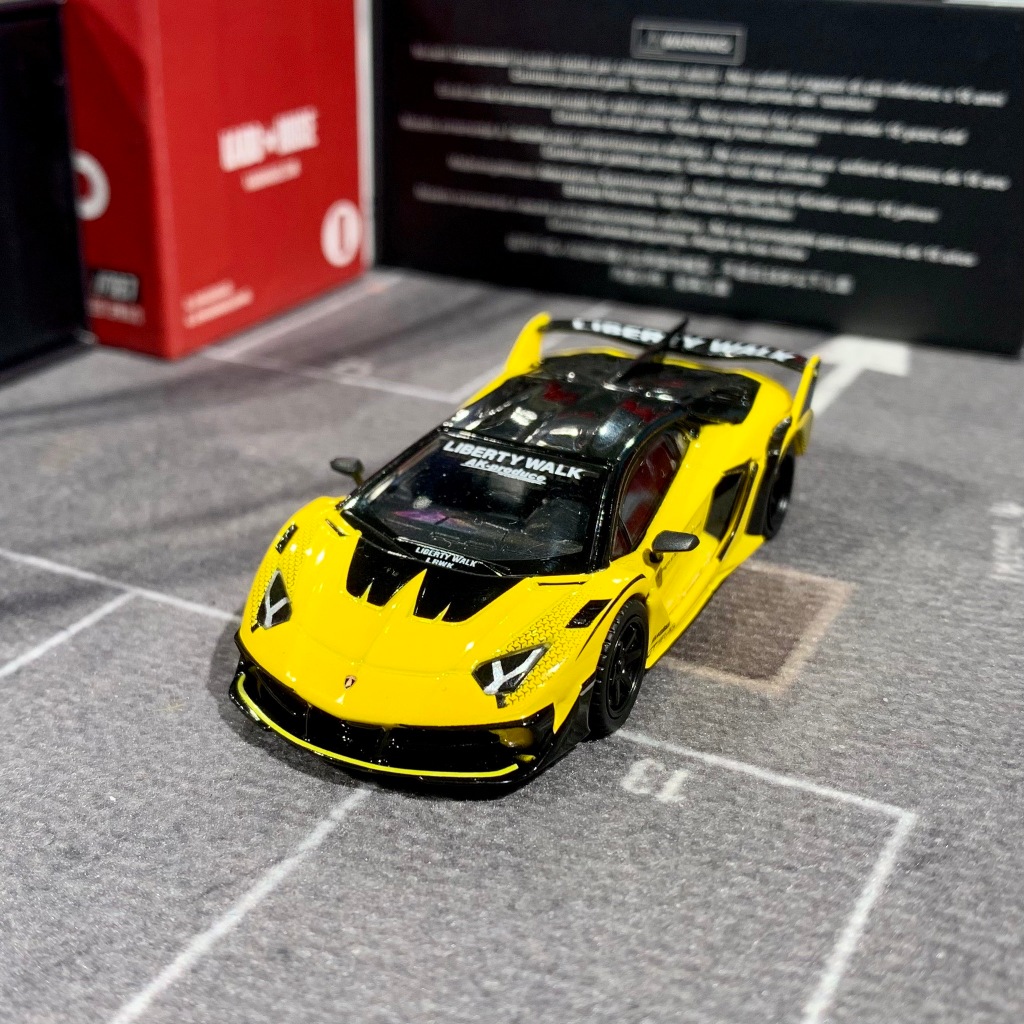 免運 紙盒/吊卡 MINI GT LB WORKS Aventador GT EVO 黃 639 Lamborghini
