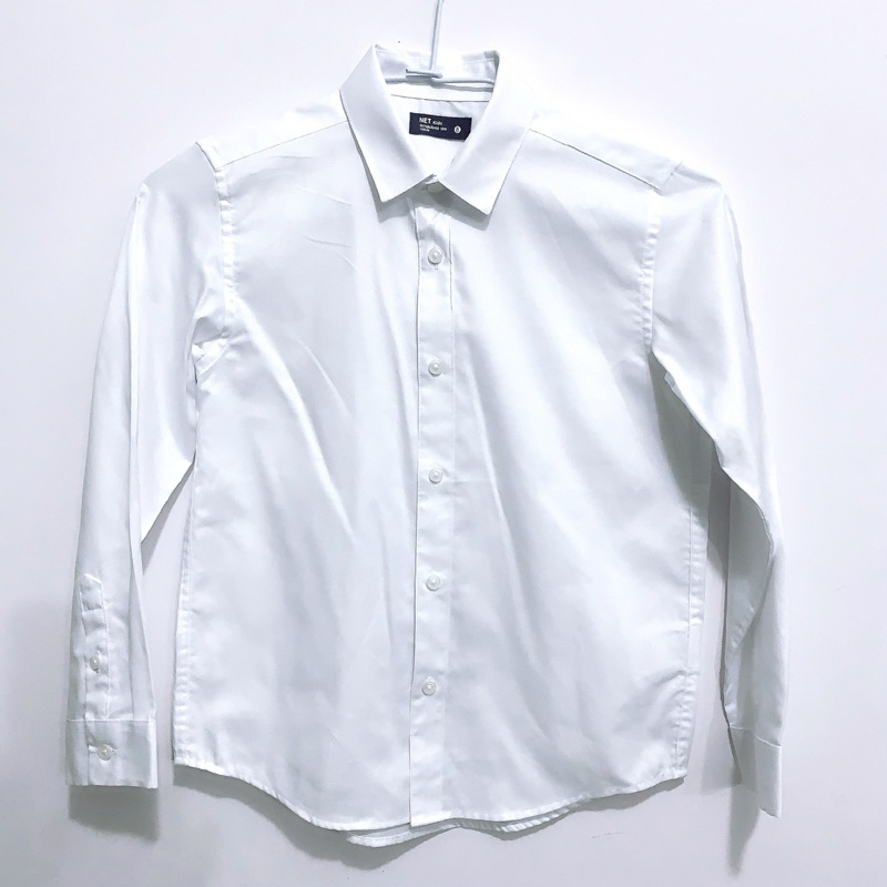 童裝 NETkids 130CM 白襯衫 畢業典禮 表演比賽白襯衫 舒適透氣小紳士襯衫
