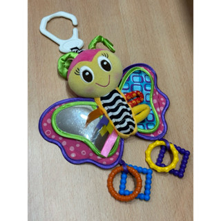 （二手玩具）Playgro 培高 花蝴蝶掛飾玩具 蝴蝶 嬰兒推車玩具 掛件 床掛 汽座吊掛 響紙 標籤 寶寶安撫玩具