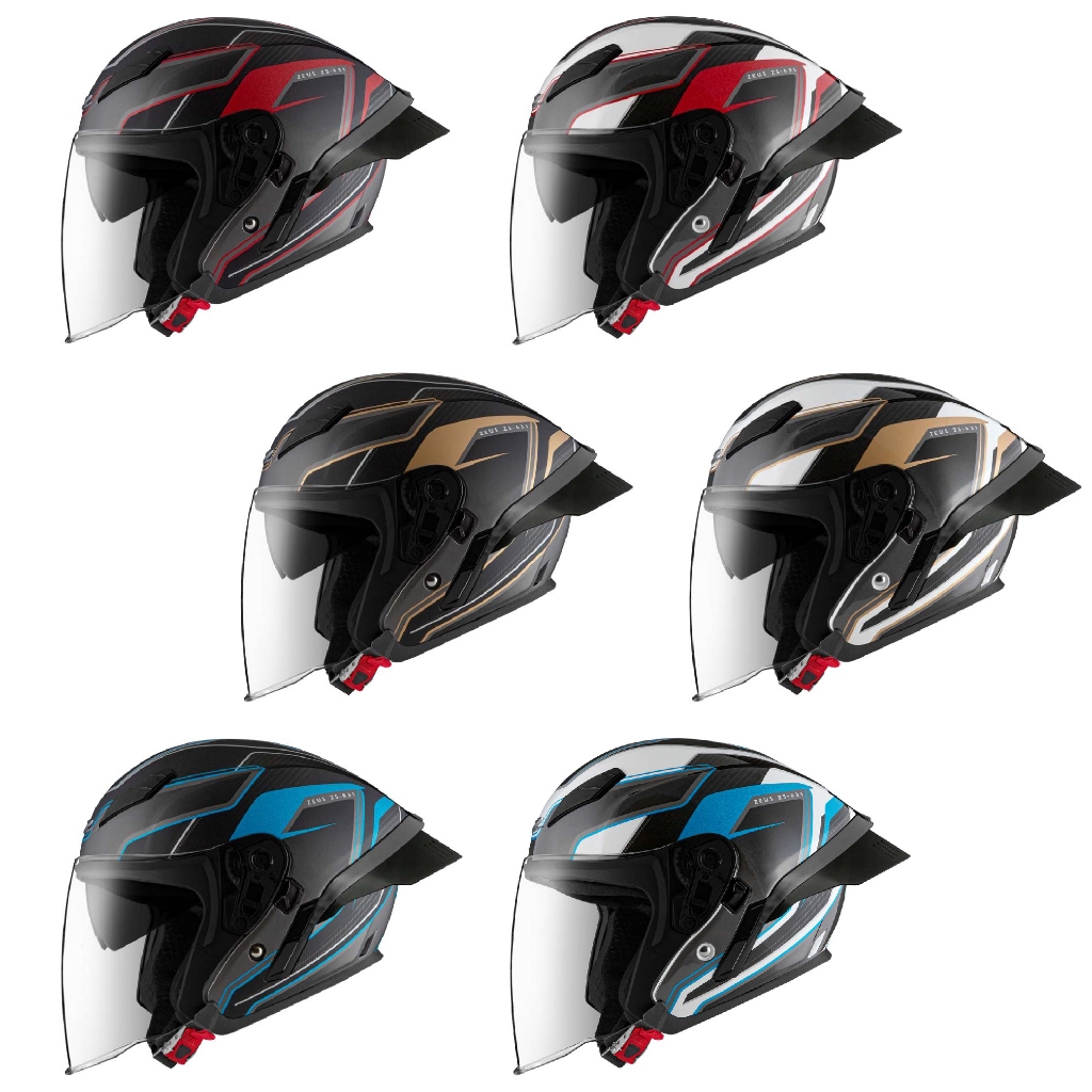 【ZEUS瑞獅】安全帽 ZS 631  BS1 新型號 內襯全可拆 雙鏡 半罩 安全帽 3/4罩