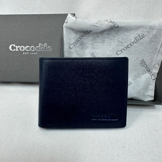 Crocodile鱷魚牌 Oxford 拉錬上翻短夾 0103-11103-09 高級真皮附紙盒、提袋 藍色 $2400