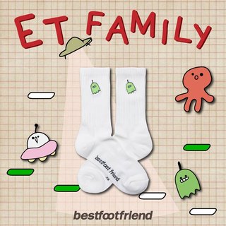 BEST FOOT FRIEND BF24001-GN ET FAMILY ET家族 BFF 中筒襪 小腿襪 (綠色)