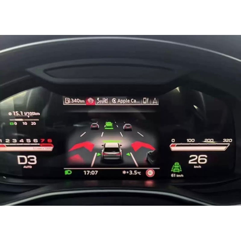 奧迪 Audi 原廠 鳥瞰儀表 RS白底儀表 開通