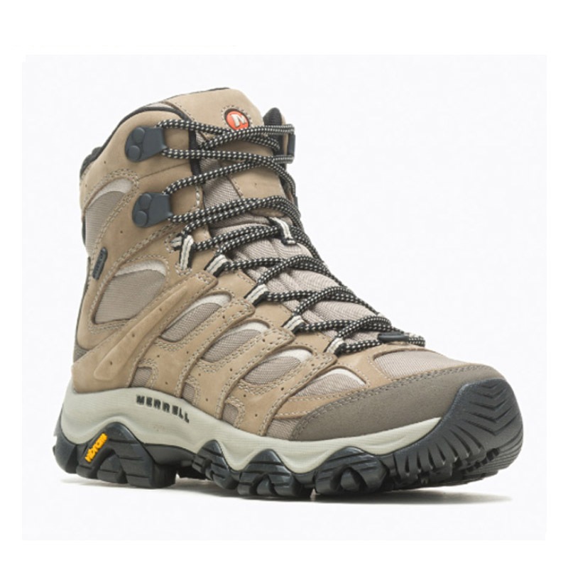 【MERRELL 美國】女 MOAB 3 APEX MID WATERPROOF 中筒登山鞋 卡其 ML037222