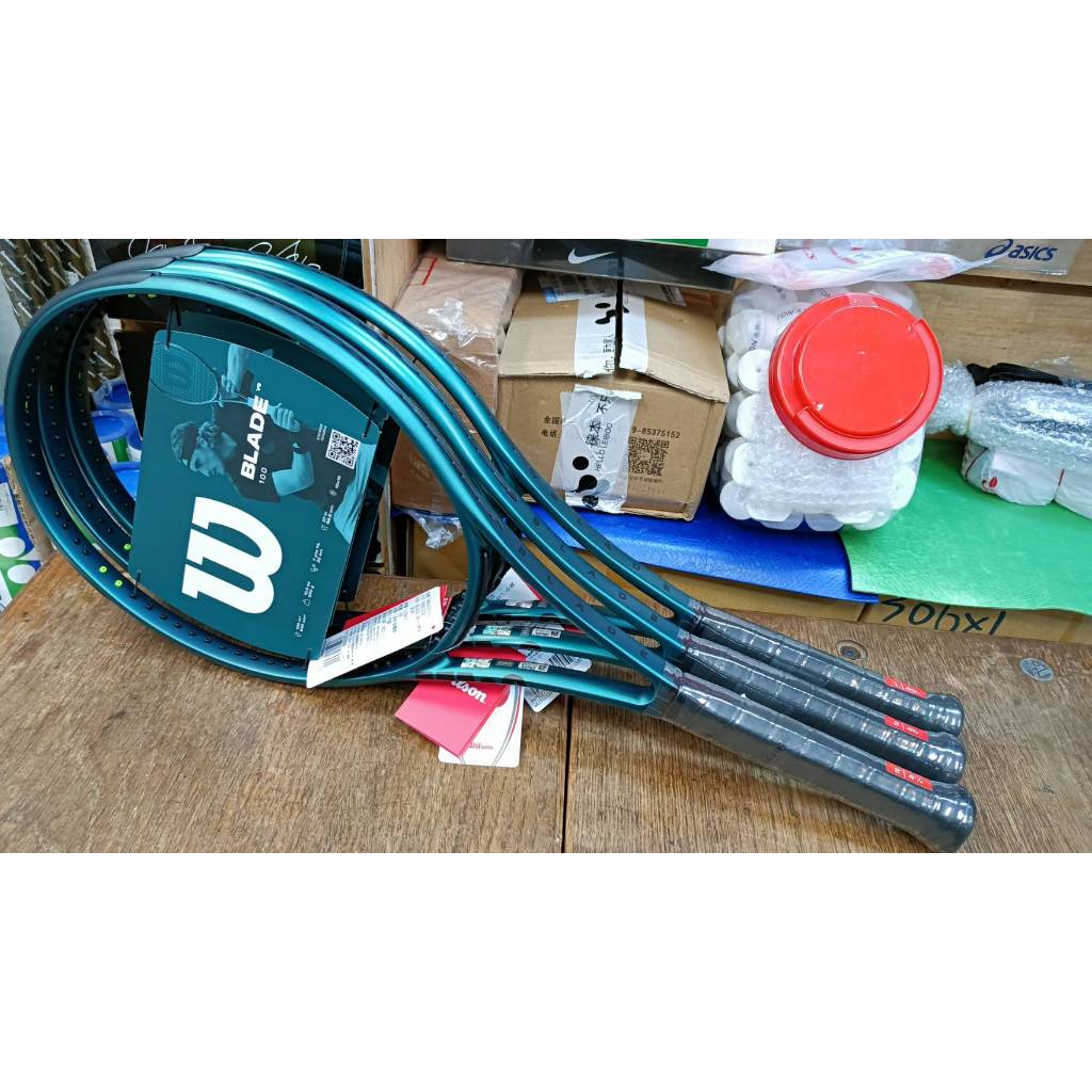 總統網球(自取可刷國旅卡)WILSON BLADE V9 100 系列 網球拍100L 100UL 3款可選 含LXN線