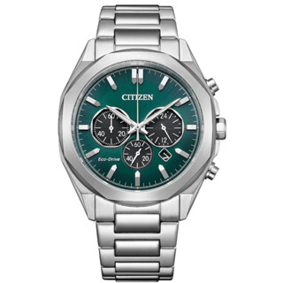 CITIZEN 星辰 Chronograph 光動能計時腕錶-41mm綠 CA4590-81X