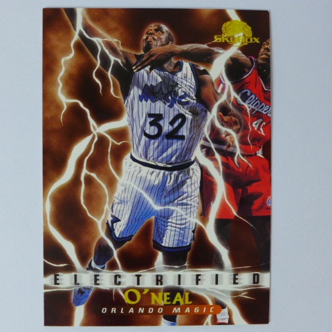 ~Shaquille O'Neal/俠客.歐尼爾~名人堂/大白鯊 1996年Skybox.NBA籃球閃電卡