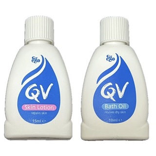 QV 舒敏保濕乳液 15ml / 潤澤沐浴油 10ml 【紅綠蘋果】