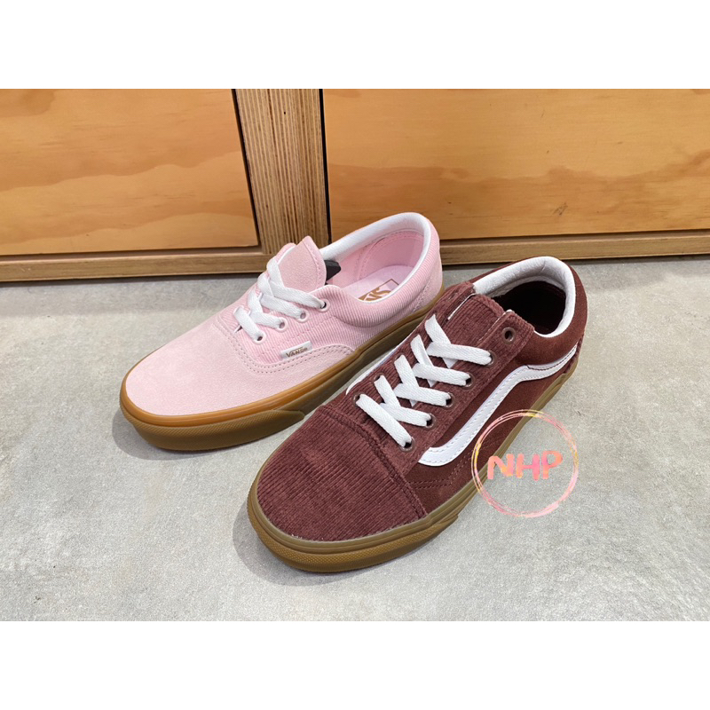Vans era old skool 燈芯絨 粉色 酒紅 麂皮 休閒 復古 運動