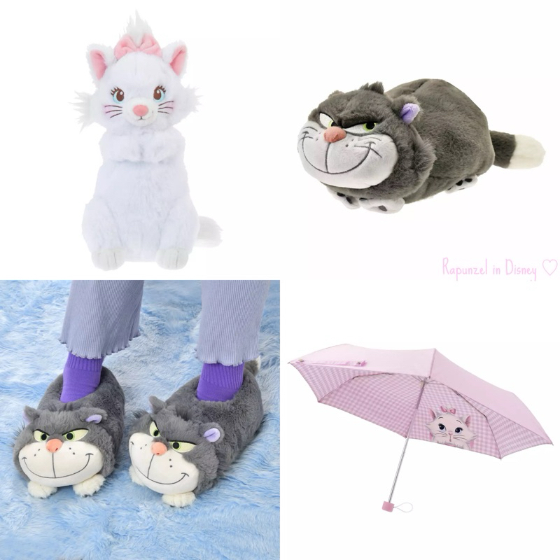 迪士尼代購🇯🇵開立發票 2024 Cat Day 貓之日 瑪麗貓 魯斯佛 筆袋 雨傘 室內拖 折疊傘