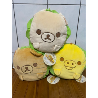 ·全新不拆售·日本景品Rilakkuma 拉拉熊 小白熊 小雞漢堡造型 小抱枕