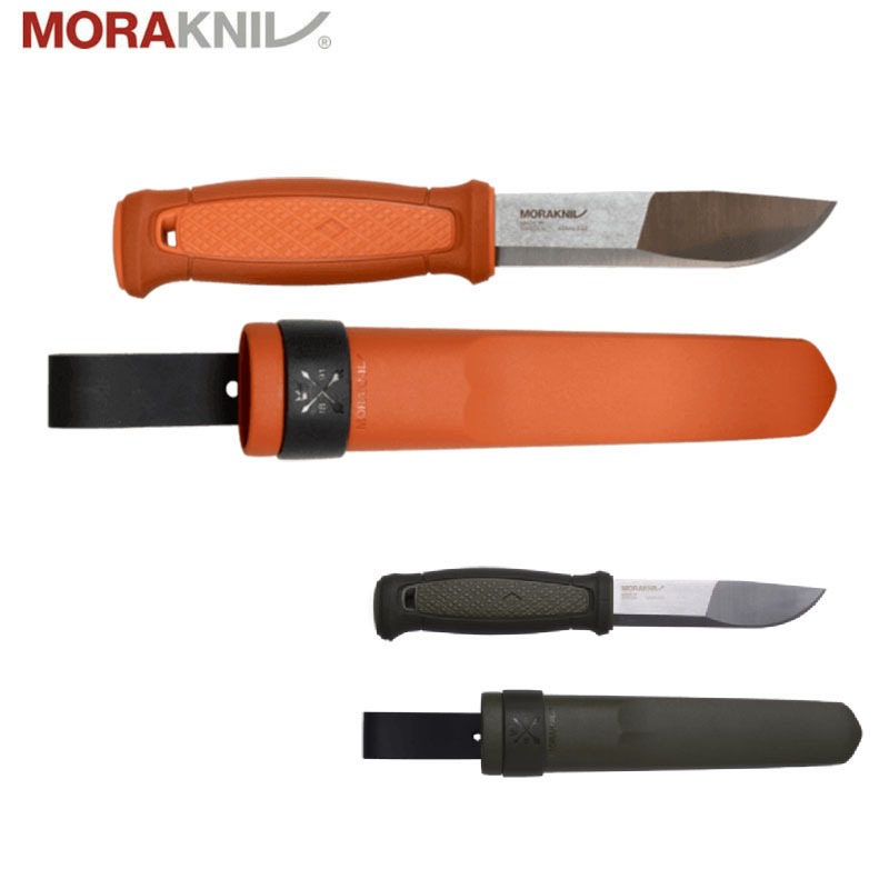 【MORAKNIV 瑞典】Kansbol 不鏽鋼直刀/戶外刀 焰橘 軍綠 12634 13505 莫拉刀 野炊  生火