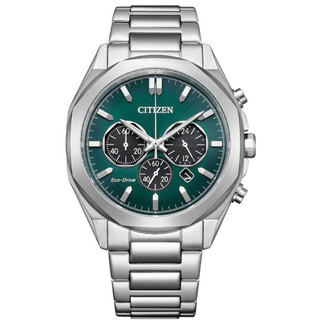 CITIZEN 星辰 Chronograph 光動能計時腕錶-綠色 41mm/CA4590-81X