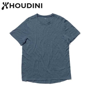 【Houdini】原廠貨 男 Activist Tee 羊毛混紡天絲短袖 水桶藍 237874