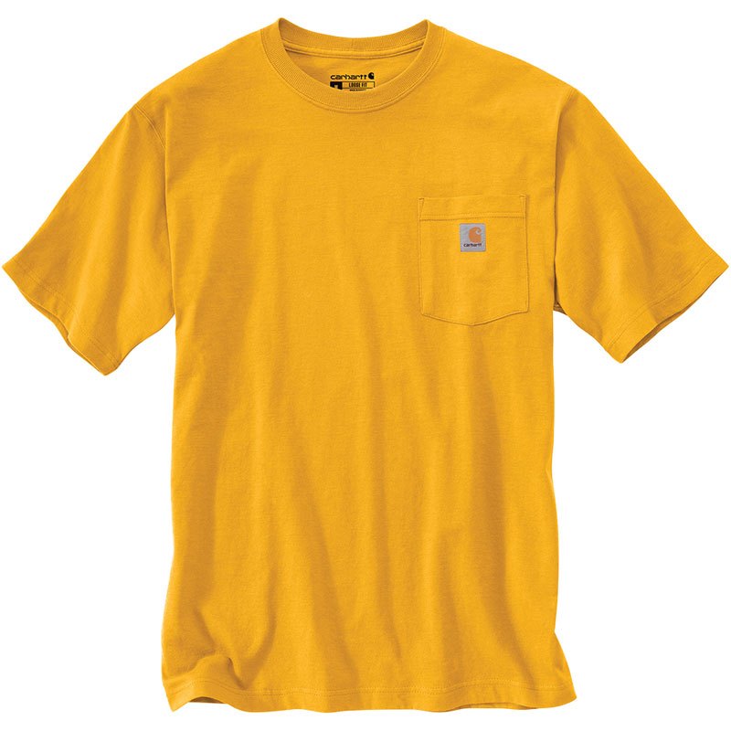 CARHARTT 美版 K87 Y25 POCKET TEE 6.75oz 重磅口袋 短T (Y25太陽黃色) 化學原宿