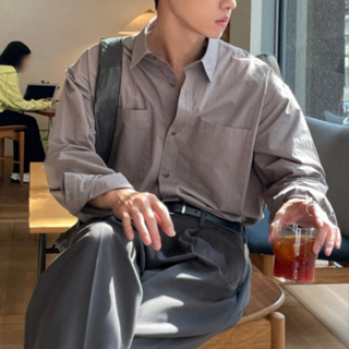 【Metanoia】🇰🇷韓製 翻領素色長袖襯衫