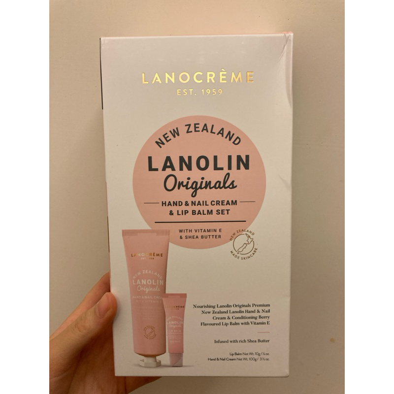 紐西蘭Lanolin Originals Hand&amp;Nail cream&amp;Lip balm set✨