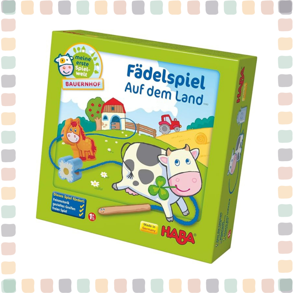 ｜現貨｜🇩🇪 HABA 我的第一座農場 穿線拼圖遊戲 幼童益智桌遊