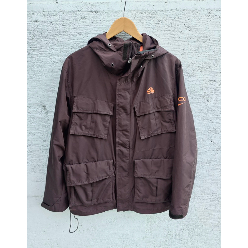 早期老品 #NIKE ACG 暗紫色連帽風衣外套 / Y2K / 滑板 / 登山 / 戶外 / 全天候