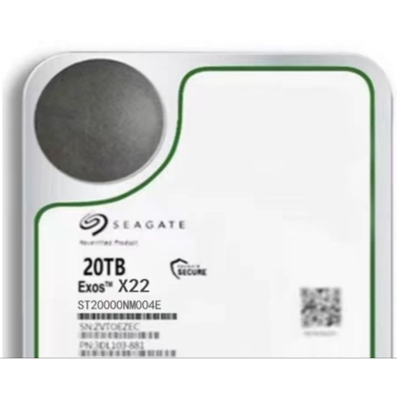 Seagate 希捷 20T 企業級硬碟 氦氣  EXOS X22 原廠RMA新品 保固2年