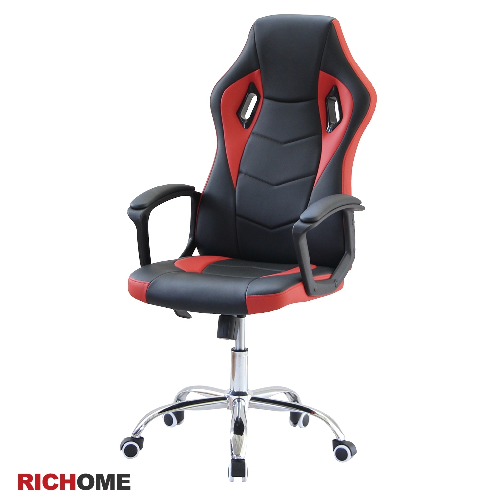 RICHOME   OS-2137    利曼辦公椅(軟墊扶手)-紅色    電競椅    辦公椅   電腦椅