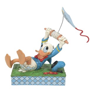 Enesco精品雕塑 Disney 迪士尼 唐老鴨被風箏追著跑居家擺飾 EN38198