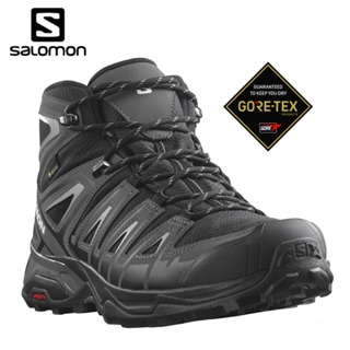【SALOMON 法國】男 X Ultra PIONEER GTX 中筒登山鞋 黑/磁灰/灰 防水鞋 L47170300
