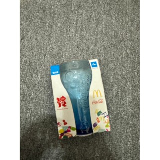 2012 可口可樂 Coca Cola 麥當勞 倫敦奧運 喝采杯 曲線杯 玻璃杯 藍 綠