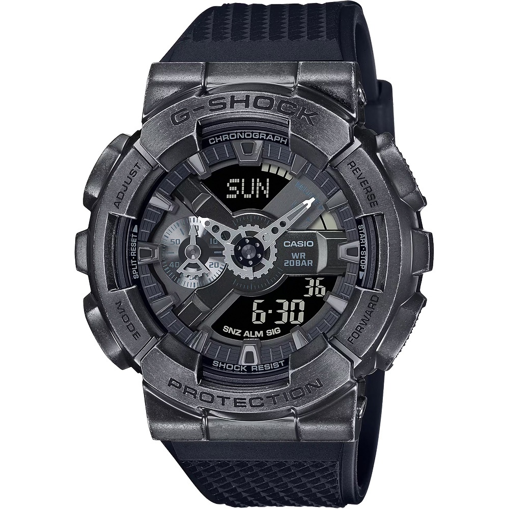 CASIO 卡西歐 G-SHOCK 工業風仿舊金屬雙顯手錶 GM-110VB-1A