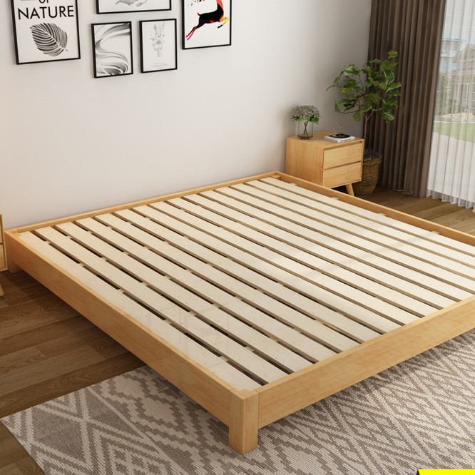 北歐日式榻榻米床架子簡約現代無床頭實木床出租房矮床民宿傢具床