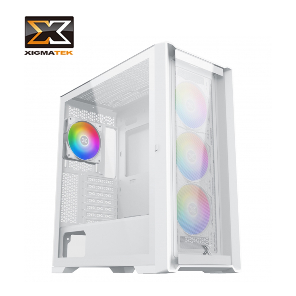 Xigmatek富鈞 ARGB 白色電腦機殼 E-ATX 掀門式玻璃透側-GXE-C1 WH