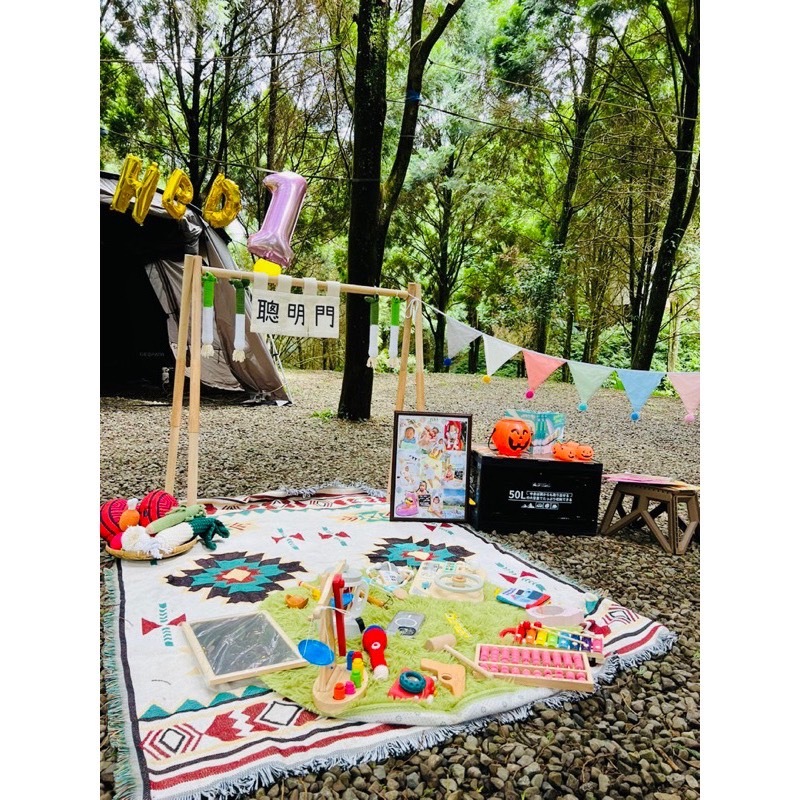 ⭐抓週趣⭐【出租】 彩虹毯 露營墊 氣球 圓毯 紅布 暗壓花 四周 花邊 抓周 抓週 紅布 加價購 單購 皆可 物超所值