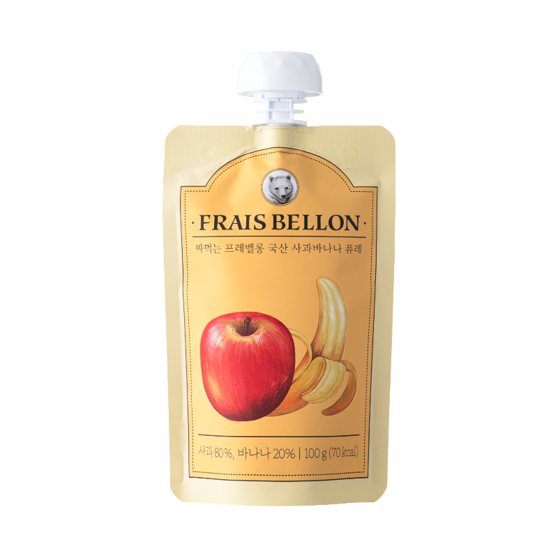 Frais Bellon韓國進口 寶寶果泥 100%蘋果香蕉果泥 (100克/袋)