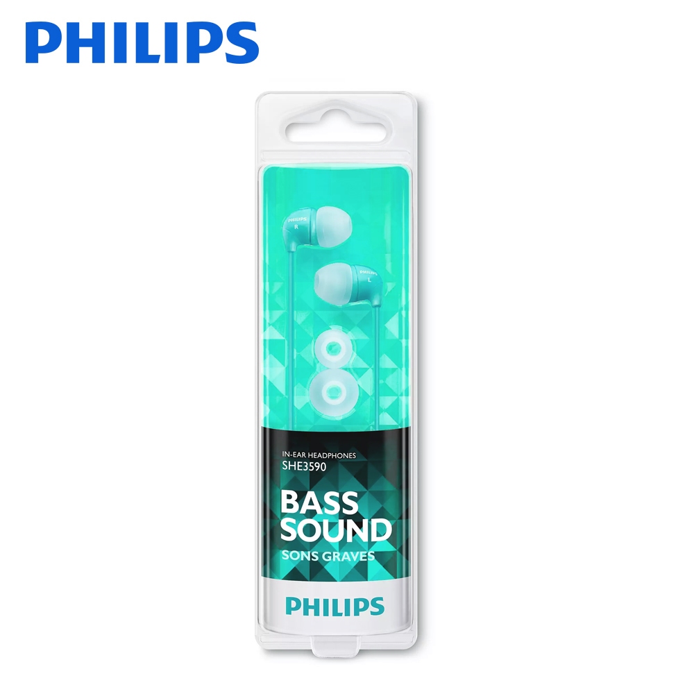 PHILIPS SHE3590LB/98 藍 耳道式耳機