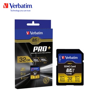 (福利品) Verbatim Pro+SDXC UHS-I U3 4K 32GB 讀寫90/80(49196)