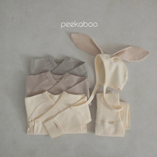 peekaboo 兔子印花新生兒套裝｜新生兒衣服 嬰兒 寶寶衣服 嬰兒衣服 寶寶帽子 嬰兒帽子 韓國童裝