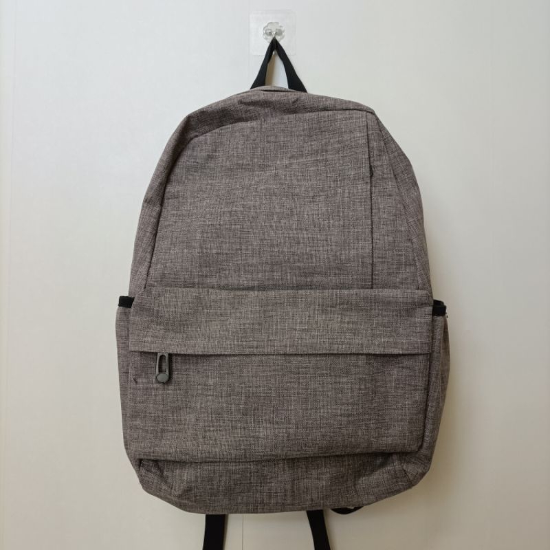 灰色 防潑水後背包 大容量背包 零負重多隔層 學生書包 筆電包 商務雙肩帆布