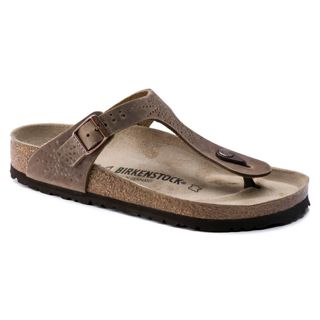 BIRKENSTOCK 勃肯/Gizeh 手工鉚釘／油感皮／煙燻棕