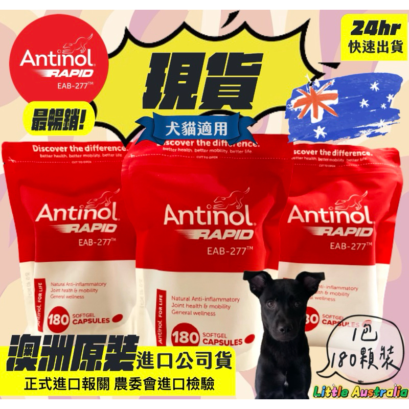 ⭐️現貨⭐️Antinol Rapid 澳洲原裝公司貨180顆 犬貓關節保健[24hr出貨+電子發票]