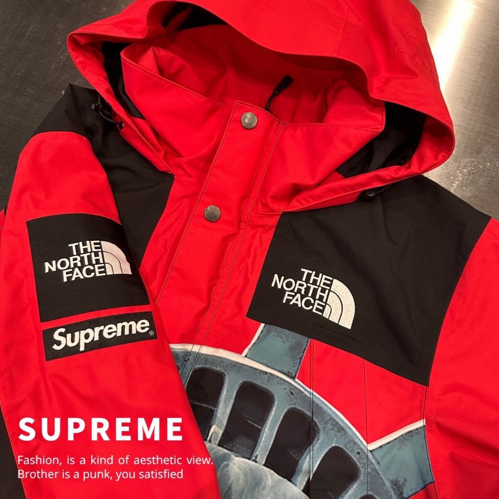 [二手] Supreme x 北臉/THE NORTH FACE 聯名款 FW19 Week 10 自由女神像 防水衝鋒