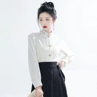【特價】馬面裙 中長裙 漢服 新式提花馬面裙改良漢服女裝夏新款漢元素日常半身長裙套裝