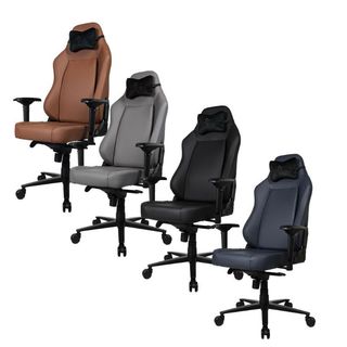 米特3C數位–Arozzi PRIMO FULL PREMIUM LEATHER 電競椅/牛皮/淺灰/黑/藍