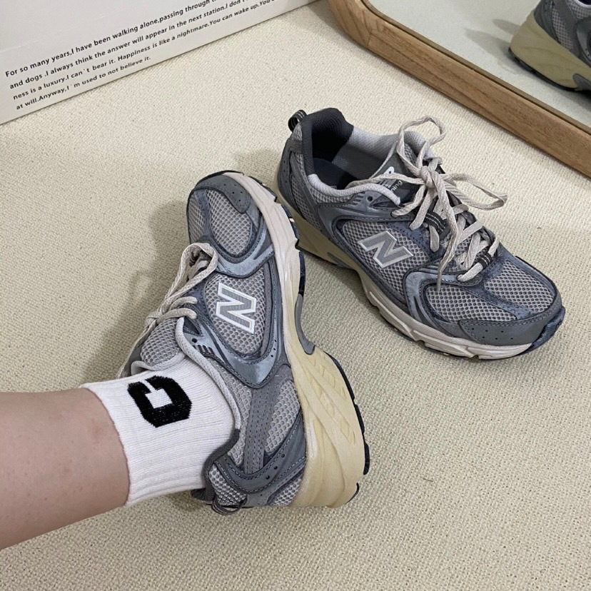 -ES- New Balance 530 NB530 復古 工裝 網布 麂皮 月石灰 銀灰 情侶鞋 MR530TG