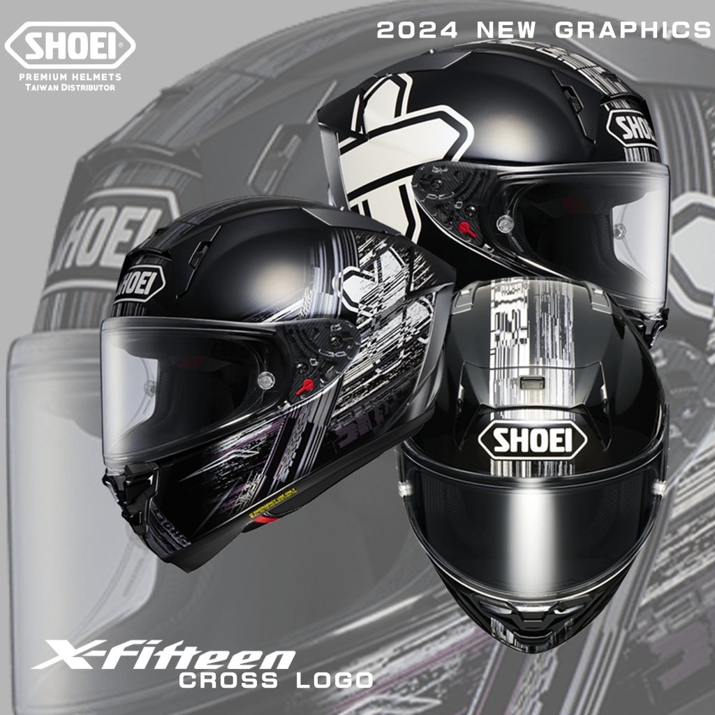 《佐皇騎士部品》預購 SHOEI X-Fifteen CROSS LOGO 進口帽 全罩式安全帽 時尚品