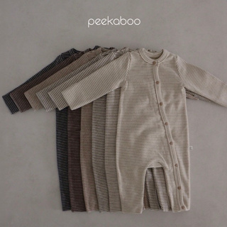 Peekaboo 條紋純棉連身衣《現+預》｜新生兒衣服 寶寶包屁衣 寶寶衣服 嬰兒衣服 嬰兒帽子 過年韓國童裝
