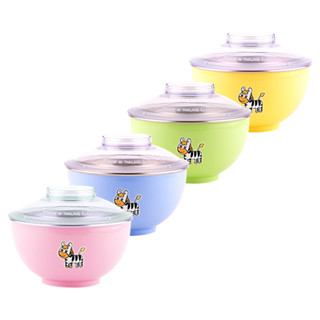 【ZEBRA斑馬牌】彩色隔熱麵碗 15cm 1.0L【304不銹鋼 隔熱碗 泡麵碗】