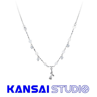 KANSAI 新款玫瑰花項鍊小眾設計感高級鎖骨鍊氣質復古法式頸鍊溫柔